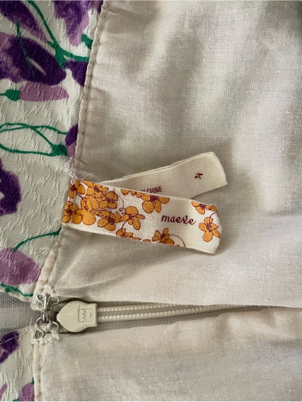 Maeve Fairy Whimsy Tea Party Dress with Purple and Green Floral Accents size 4 - Picture 5 of 7